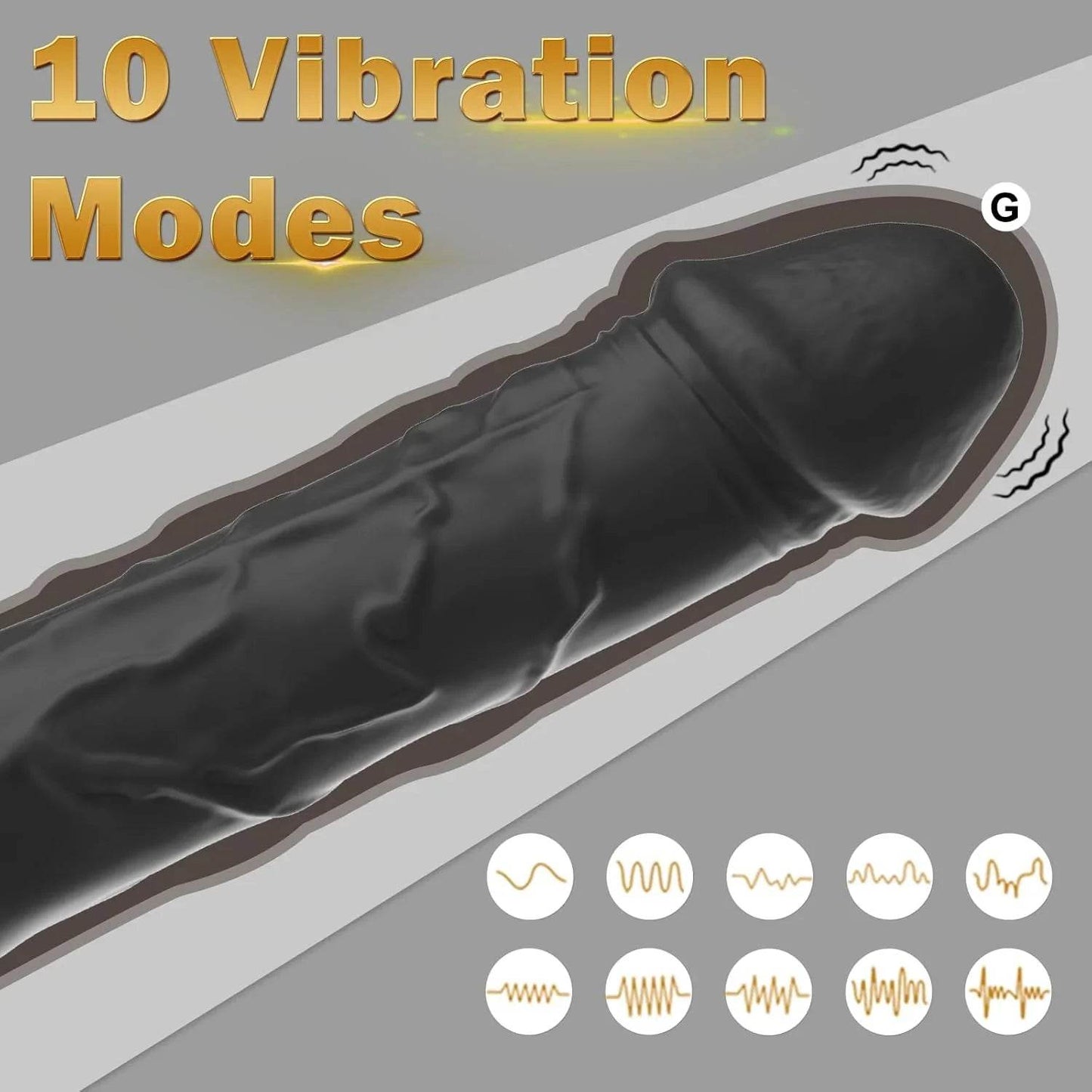 ibradores de punto G para estimulación múltiple, clítoris, realistas, de silicona, con 10 modos de vibración, juguetes sexuales para mujeres, adultos, usar de manera individual o en pareja - Sex Shop 502