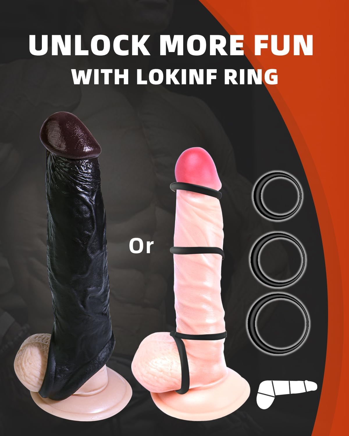 extensores de pene con 3 anillos elásticos para el pene para ampliar y prolongar para hombres y parejas