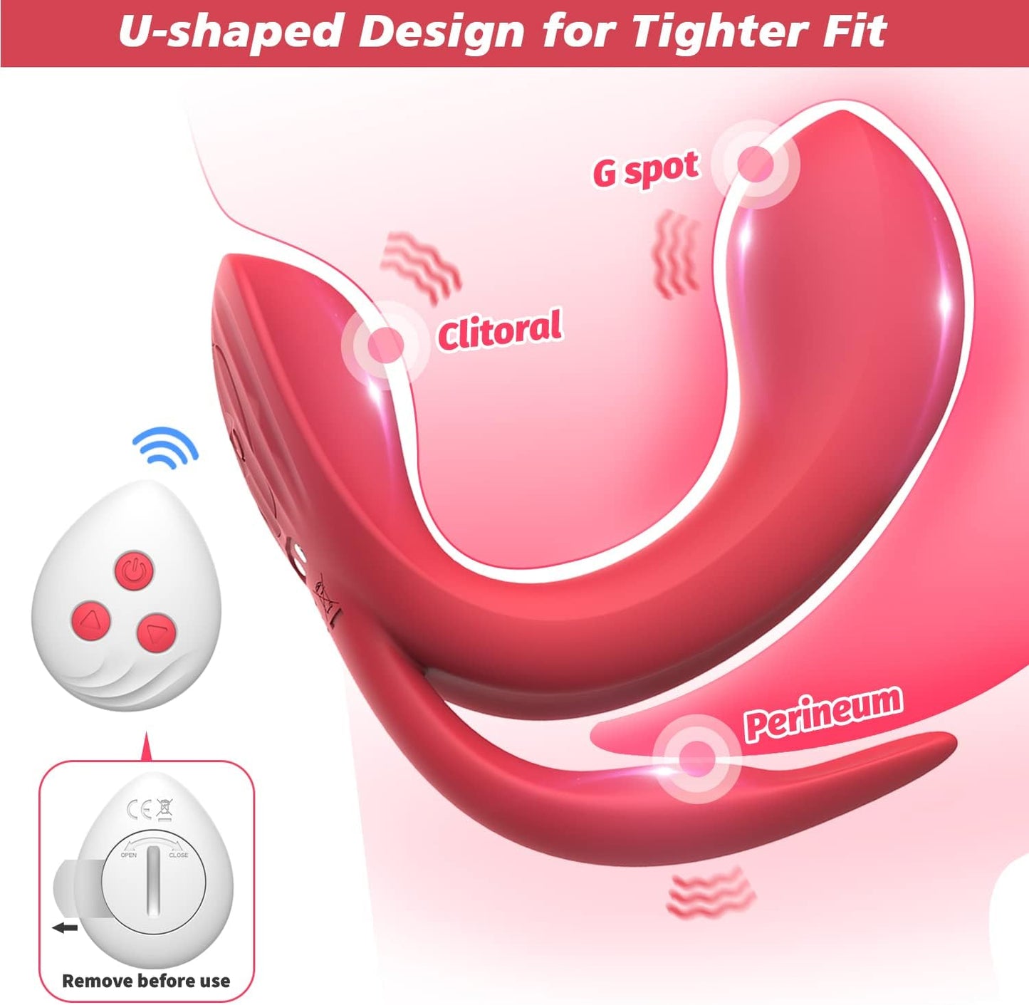 Vibrador portátil con 3 motores fuertes, vibrador de control remoto con modos de 10 x 10 x 10, vibrador de bragas, vibrador de punto G, estimulador de clítoris, vibrador femenino, vibrador de mariposa, juguetes sexuales para adultos para mujeres