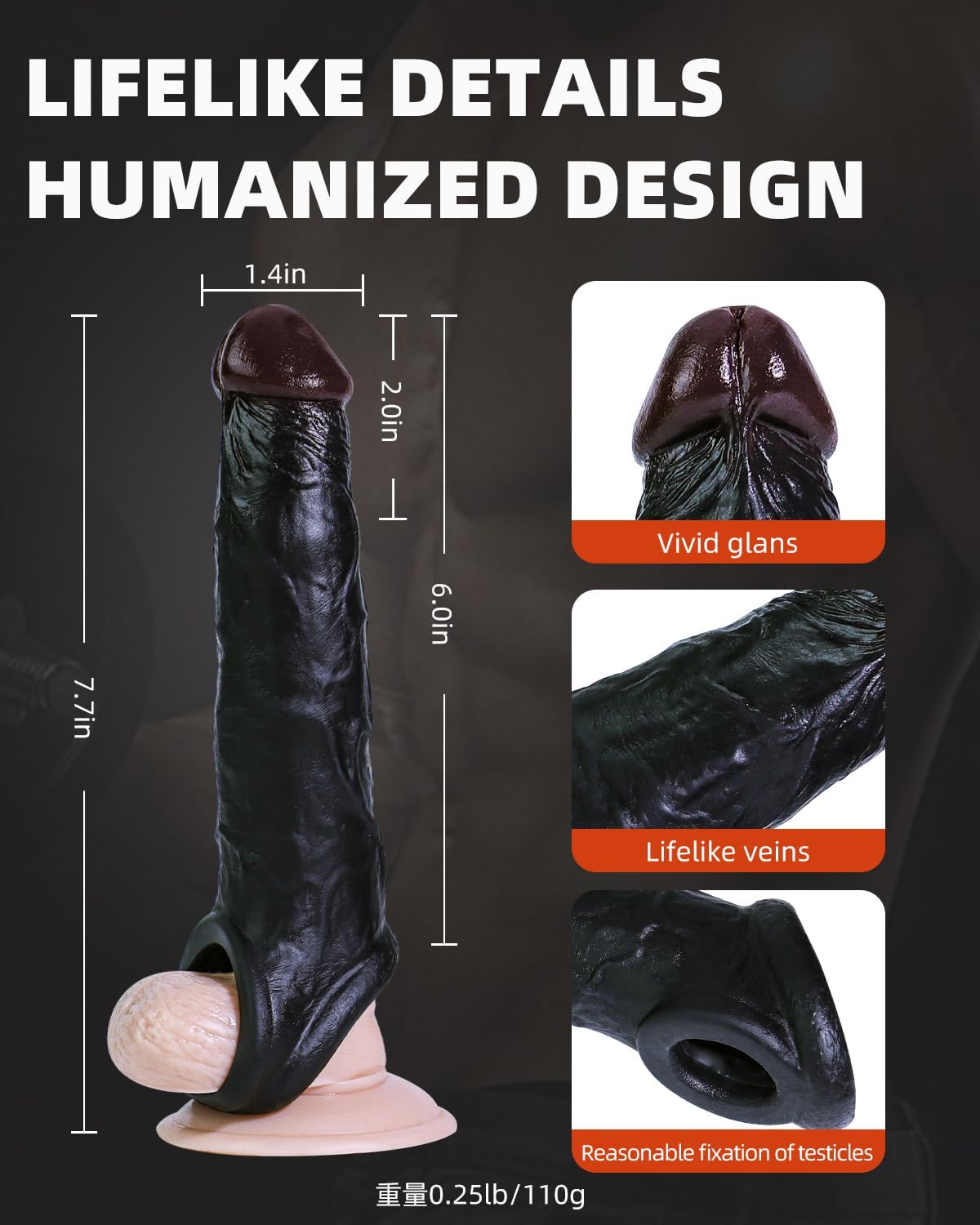 extensores de pene con 3 anillos elásticos para el pene para ampliar y prolongar para hombres y parejas