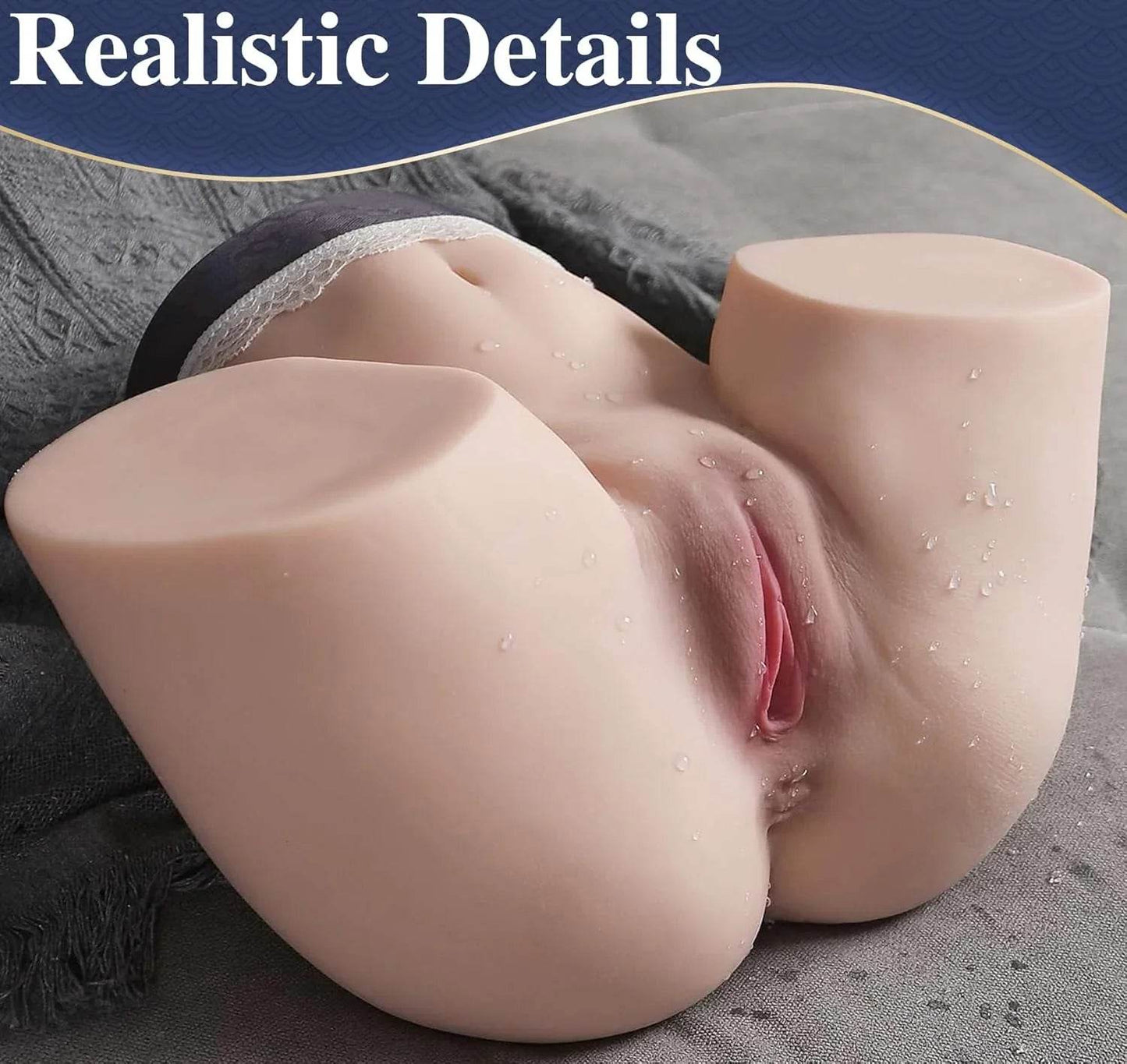 Muñeca sexual de tamaño real con túnel anal y vaginal realista, torso femenino escalado 1:1, juguete sexual masculino para masturbación (15.1 x 13.8 x 8.1 pulgadas, 20 libras) - Sex Shop 502