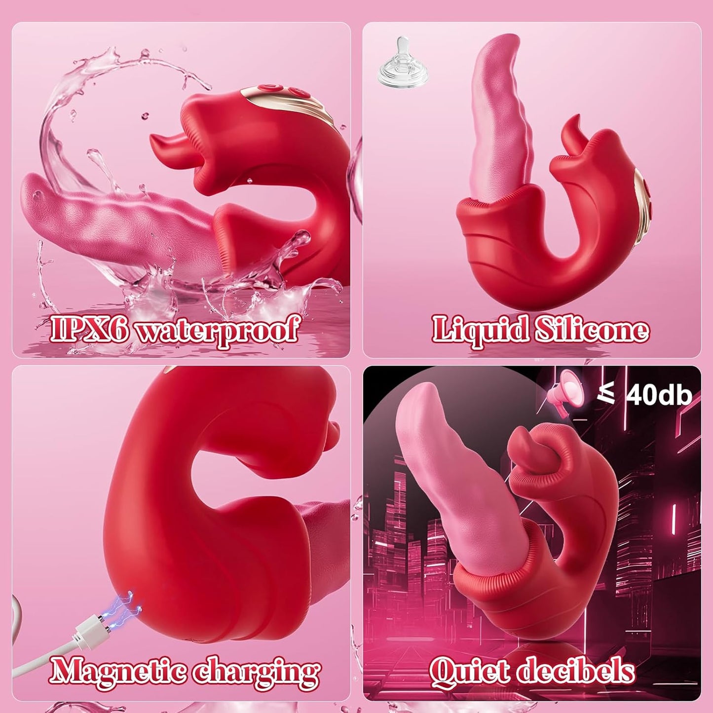 Vibrador de juguete sexual para adultos para mujeres, potente vibrador sexual con aplicación de vibrador remoto con 10 modos de oscilación y 10 modos de vibración, vibradores de punto G femenino