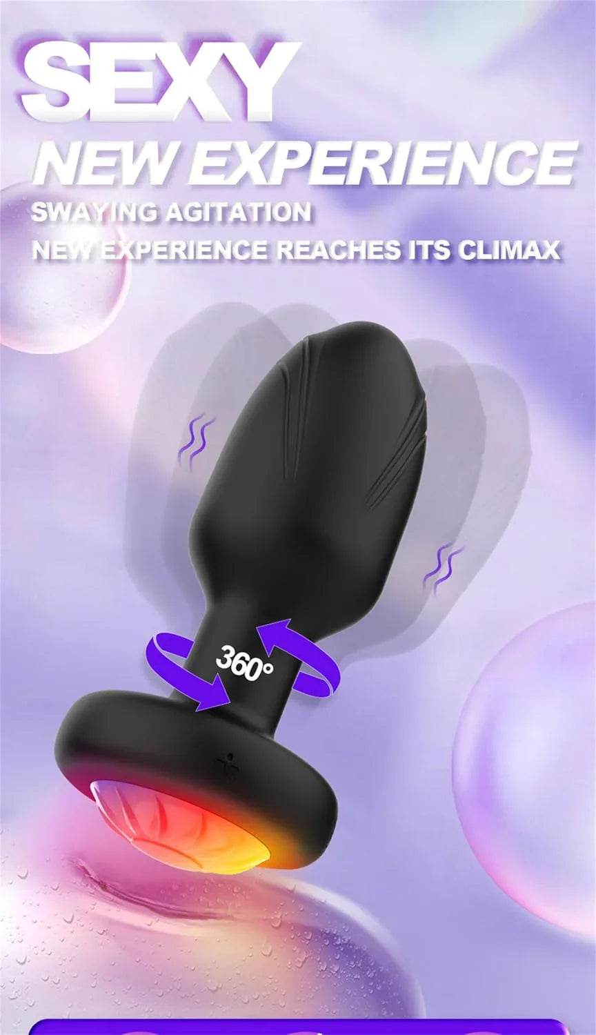 Anal Plug con Silicona Emisora de Luz Enchufe Anal Vibración Masculino y Hembra Masturbador Eléctrico Productos para Adultos - Sex Shop 502