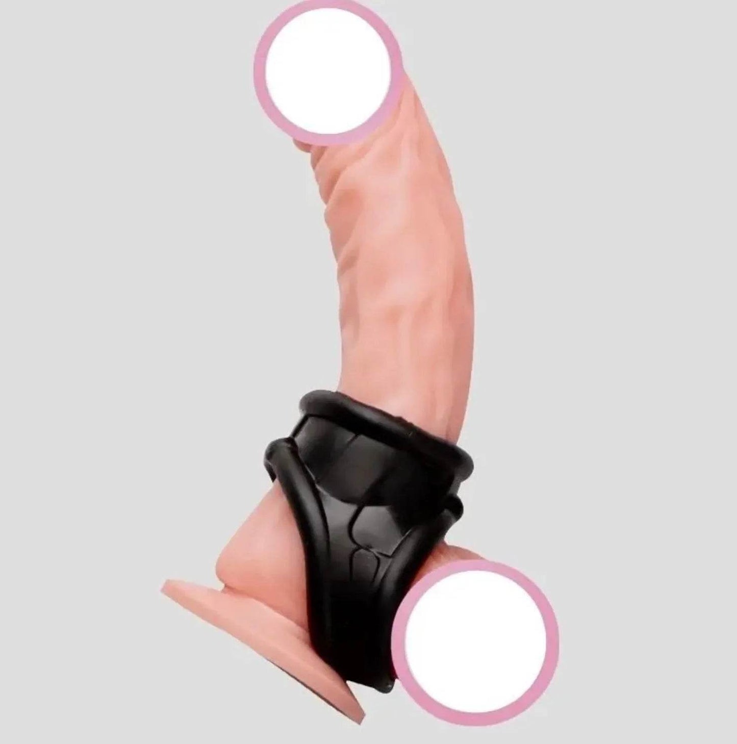 Anillo doble para pene y testiculos: asegura erecciones más duras con juguetes de testículos, anillos de pene masculinos, juguete de pene y estimulador de pene, anillo de placer para hombres, anillo sexual (negro) - Sex Shop 502