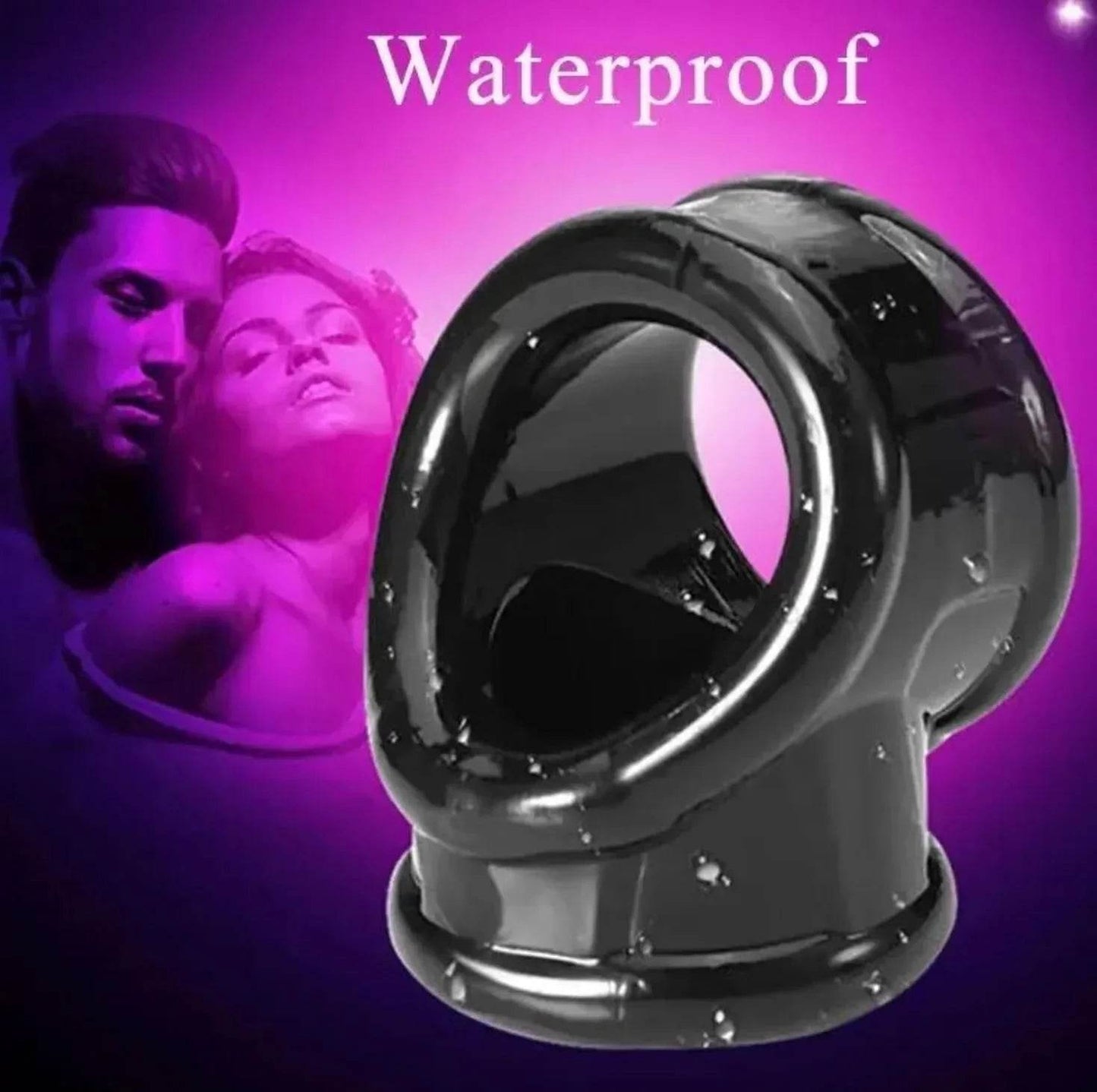Anillo doble para pene y testiculos: asegura erecciones más duras con juguetes de testículos, anillos de pene masculinos, juguete de pene y estimulador de pene, anillo de placer para hombres, anillo sexual (negro) - Sex Shop 502