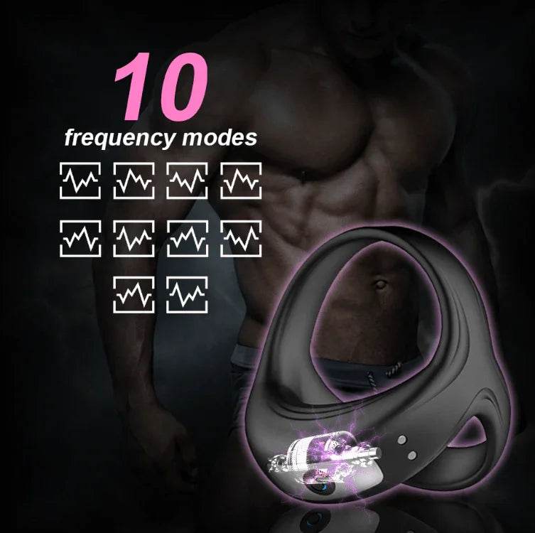 Anillo vibrador triangular,anillo para el pene de silicona - Sex Shop 502