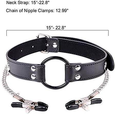 Arnés de pecho abrazadera para el cuello y Abrazadera para pezón - Sex Shop 502