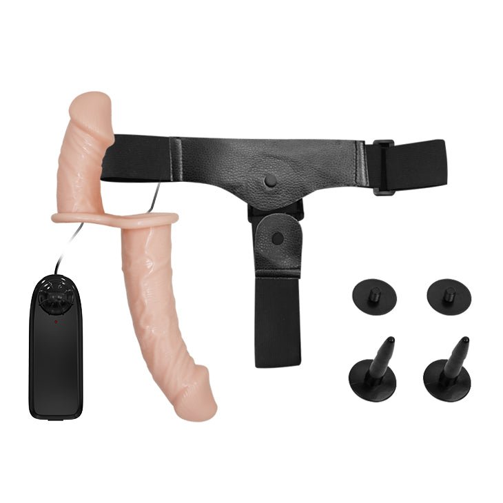 Arnés o Strap on doble con vibracion - Sex Shop 502