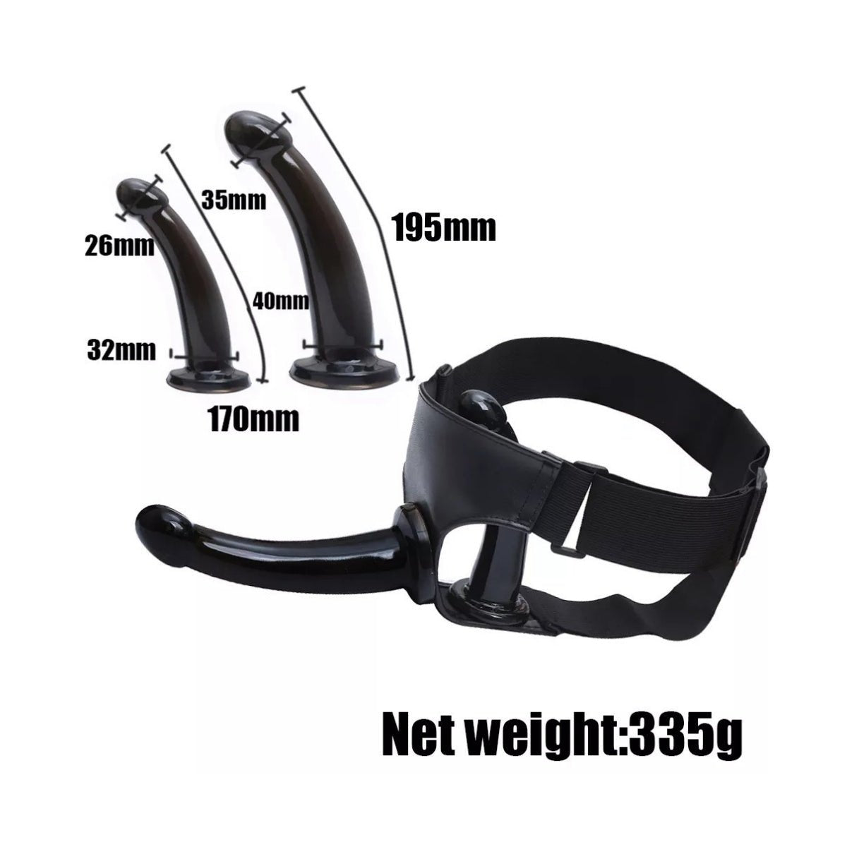 Baile Strap - on Elegante Ultra Harness + Doble Dildo - Sex Shop 502