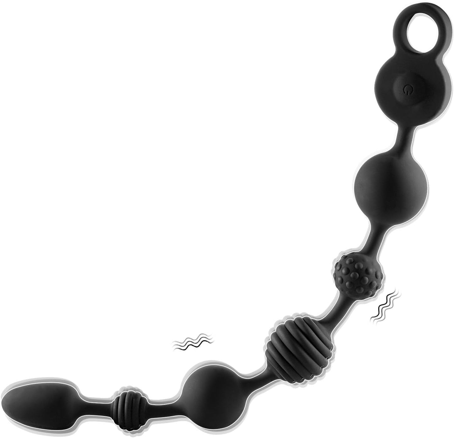bolas anales vibratorias de silicona de 14 pulgadas, recargable y flexible, con tapón vibratorio, masajeador de próstata con 10 modos de vibración, vibrador anal con 3 potentes motores - Sex Shop 502