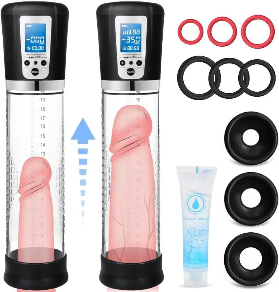 Bomba de vacío eléctrica para pene con 4 intensidades de succión, bomba de extensión automática recargable de alto vacío para agrandar el pene - Sex Shop 502