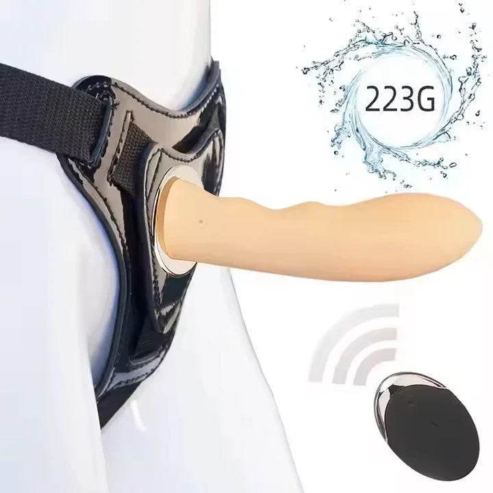 Consolador con correa y cinturón para, recargable, 10 modos de vibracion , con cotrol remoto - Sex Shop 502