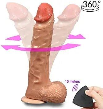 CONSOLADOR CON VIBRACION Y ROTACION 9" - Sex Shop 502