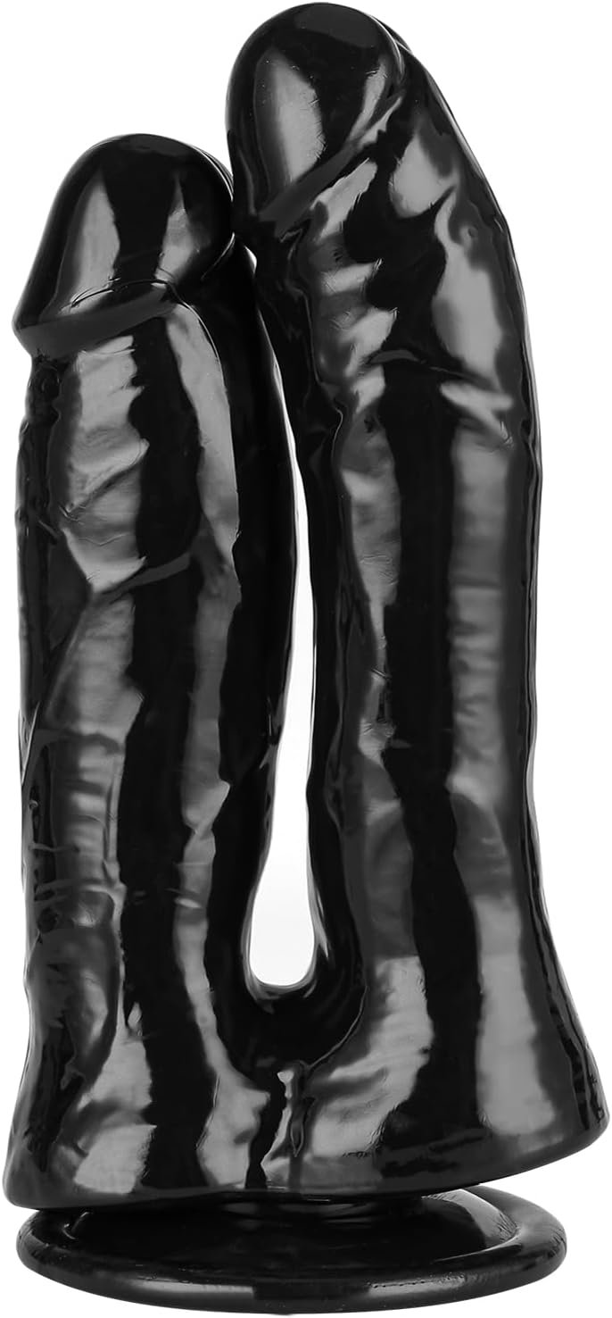 Consolador de doble extremo con fuerte ventosa, juego de punto G vaginal, consolador flexible y realista de doble cabeza para mujeres y parejas lesbianas - Sex Shop 502