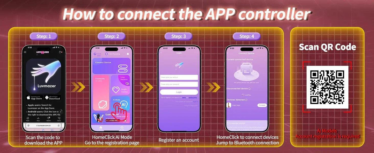 Consolador de empuje juguetes sexuales para mujeres, consoladores realistas 6 en 1 con ventosa, 9 vibraciones y 3 columpios de empuje, modos de calefacción, control app - Sex Shop 502
