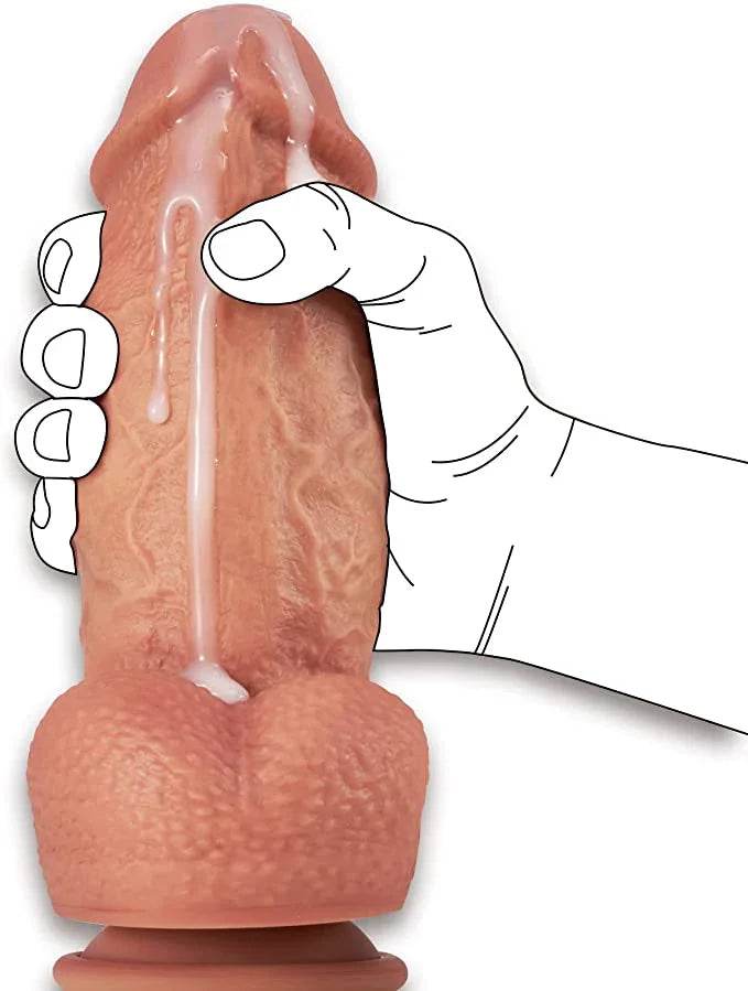 Consolador enorme realista de 2.67 pulgadas de diámetro, consoladores negros de 8 pulgadas de grosor con fuerte ventosa para manos libres y juego anal, consolador gigante de punto G de silicona, sexuales anales para hombres y mujeres - Sex Shop 502