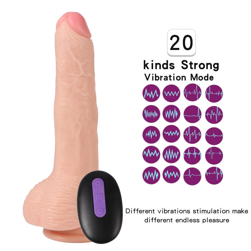 Consolador realista con 20 modos de vibración, 8.6 pulgadas - Sex Shop 502