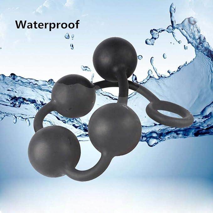 Enchufe anal grande con 4 bolas anales de silicona con cadena anal, juguete sexual largo y flexible para hombres, mujeres, parejas, dilatador de ano vaginal, masaje de próstata, consolador erótico - Sex Shop 502