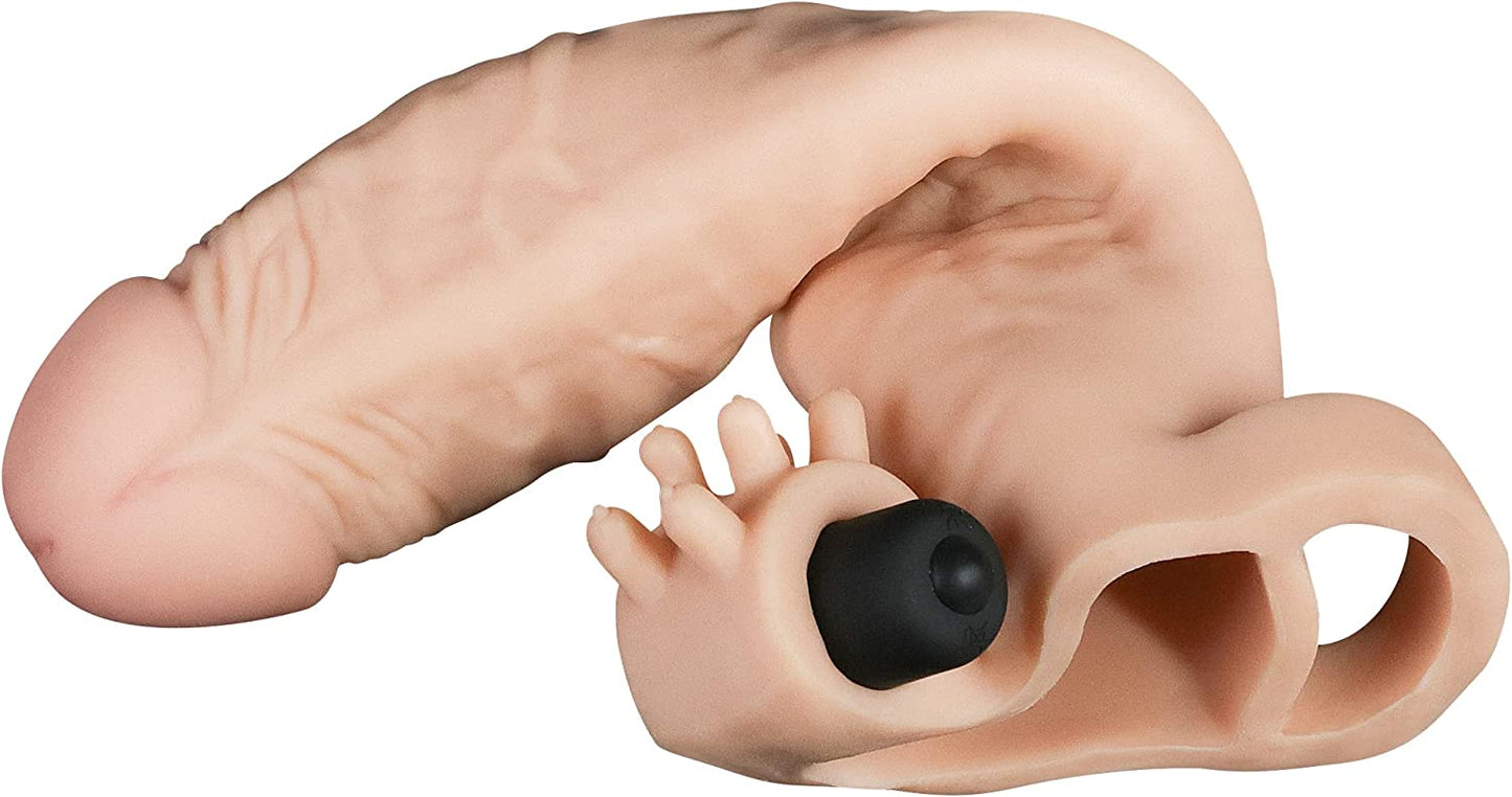Extension de pene con estimulador de clirtoris - Sex Shop 502