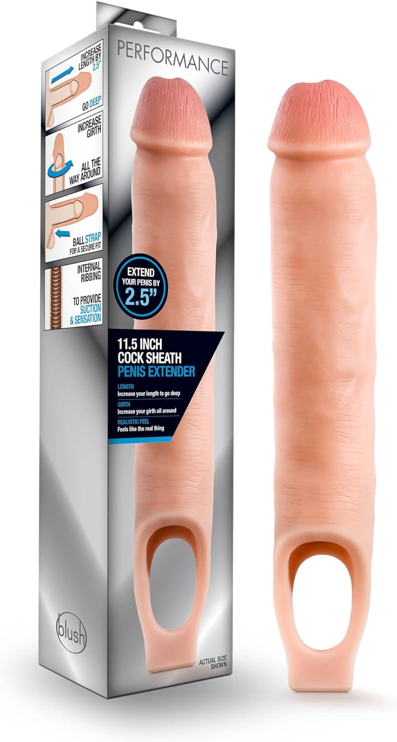 Extensor de pene ultra suave X5 Plus 11.5 " - Extiende tu pene 2 pulgadas - Espesar hasta 2.5 pulgadas - mejora el placer - Juguete sexual para hombres y parejas - Sex Shop 502