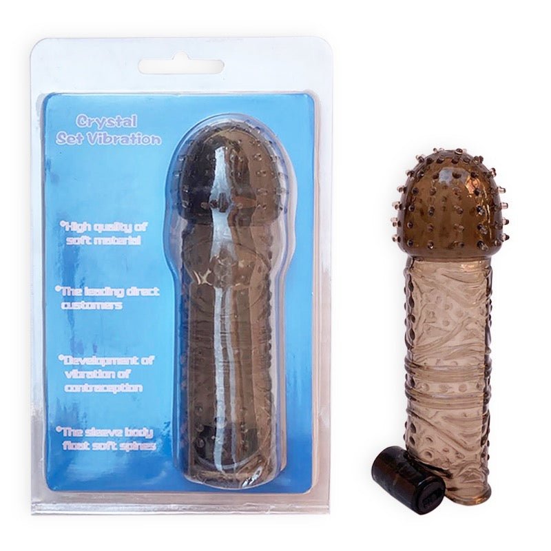 FUNDA PARA PENE CON TEXTURA Y ESTILUMADOR DE CLITORIS - Sex Shop 502