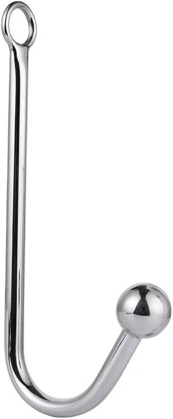 Gancho anal de metal Fetiche Bondage Hook Juguetes sexuales Gancho de cuerda anal de acero Bondage con pelota anal Juegos sexuales Juguete fetiche unisex para parejas amantes - Sex Shop 502