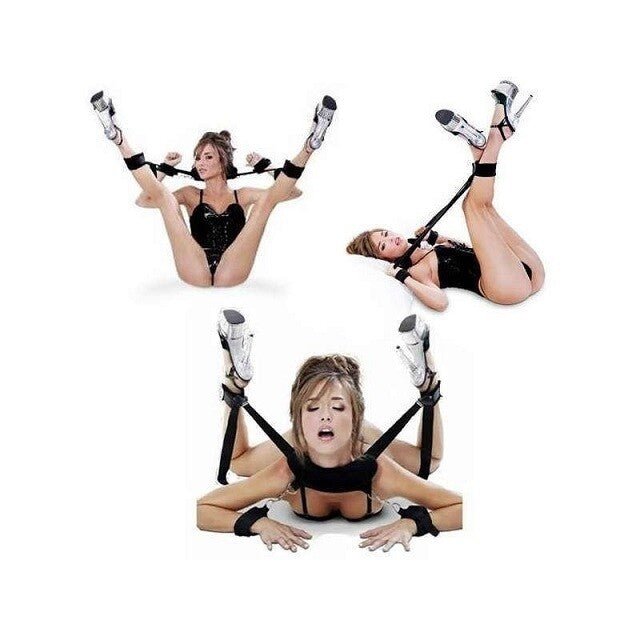 Inmovilizador de Cuello y Piernas Con Esposas BONDAGE - Sex Shop 502