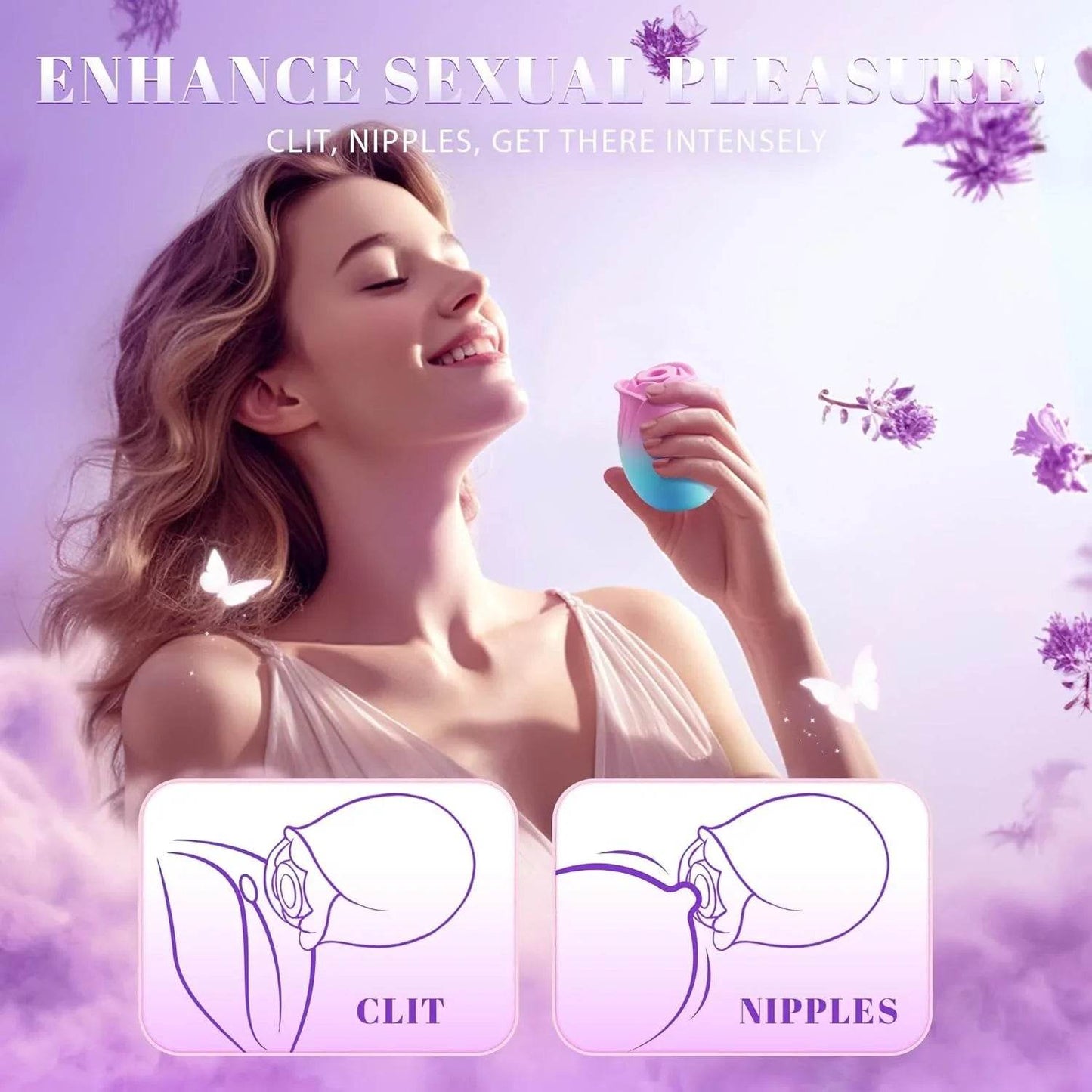 Juguete sexual de rosa vibrador para adultos, juguetes sexuales para mujeres, vibrador de succión para adultos, juguetes para pezones, punto G, vibrador de clítoris, dispositivo de estimulación sexual - Sex Shop 502
