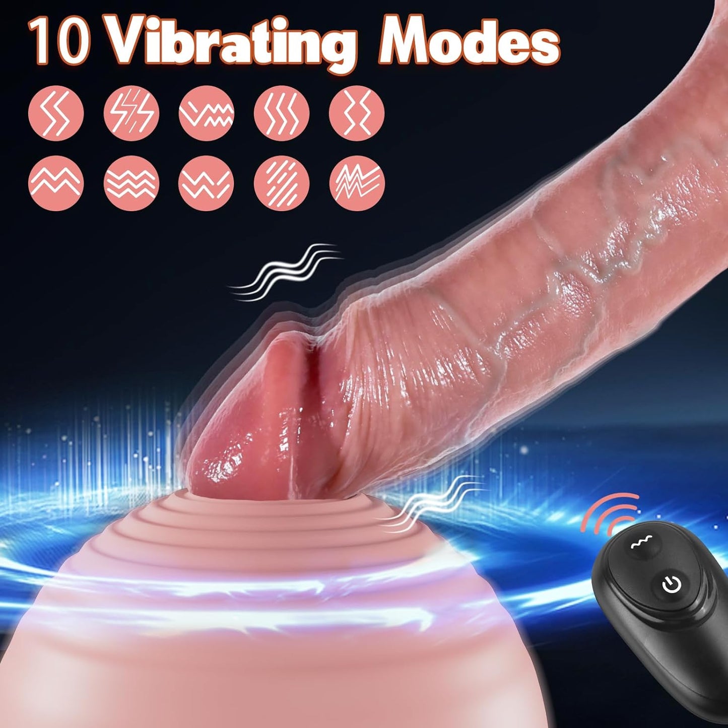 Juguetes sexuales masculinos de 2.6 pulgadas, extensor de pene con 10 modos de vibración, juguetes para adultos, anillo vibratorio para pene con control remoto, juguetes sexuales para hombres, anillo - Sex Shop 502