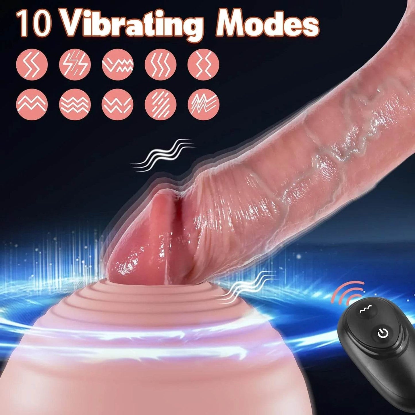 Juguetes sexuales masculinos de 2.6 pulgadas, extensor de pene con 10 modos de vibración, juguetes para adultos, anillo vibratorio para pene con control remoto, juguetes sexuales para hombres, anillo - Sex Shop 502
