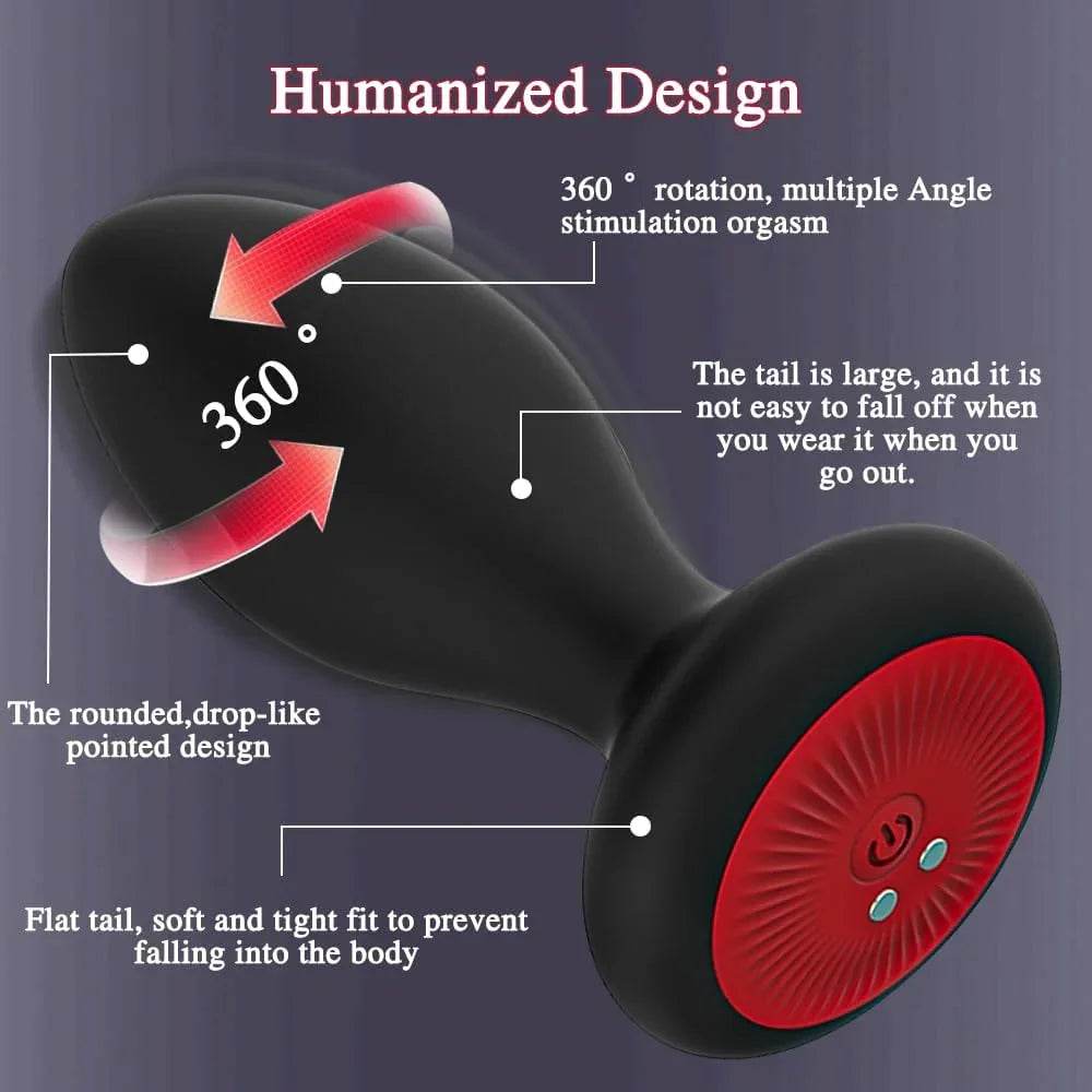 Juguetes sexuales para adultos, tapón vibratorio con control de aplicación, 10 vibradores, 6 modos de rotación, cuentas de enchufe anal, masajeador de próstata, juguetes sexuales masculinos anales - Sex Shop 502