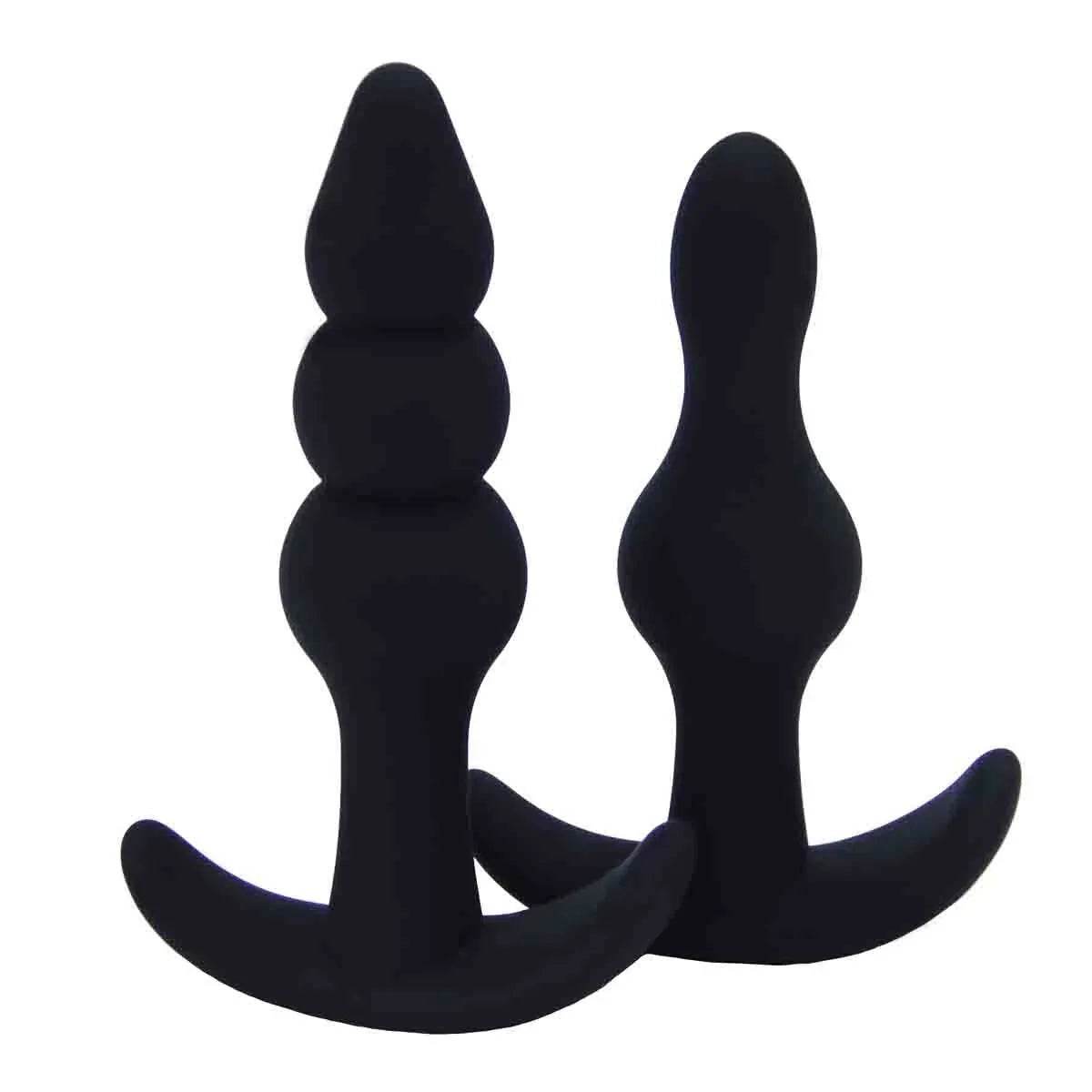 Kit 2 plug anales de silicon - Sex Shop 502