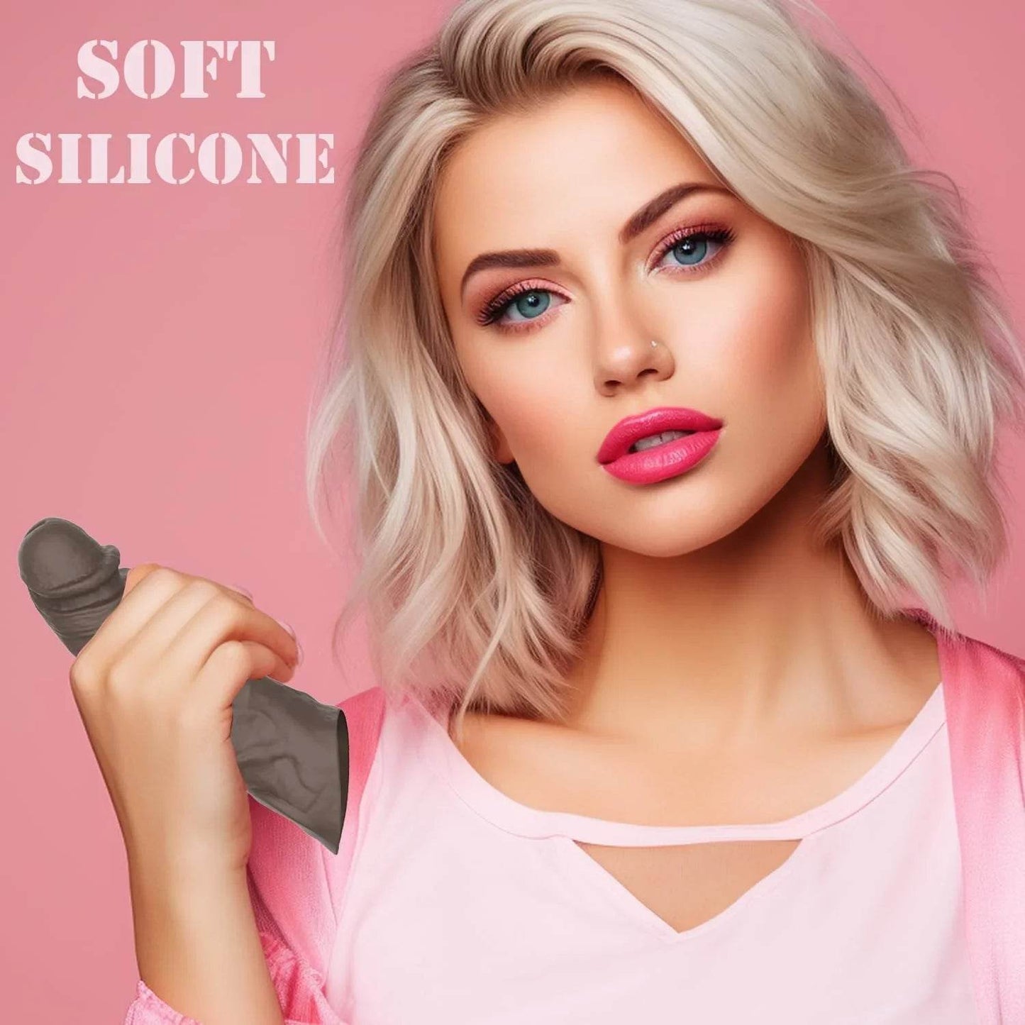 Manga vibratoria para el pene con anillo para el pene: extensor de pene realista para aumentar/prolongar la estimulación del punto G, anillo elástico para retrasar la eyaculación, bomba de pene de - Sex Shop 502