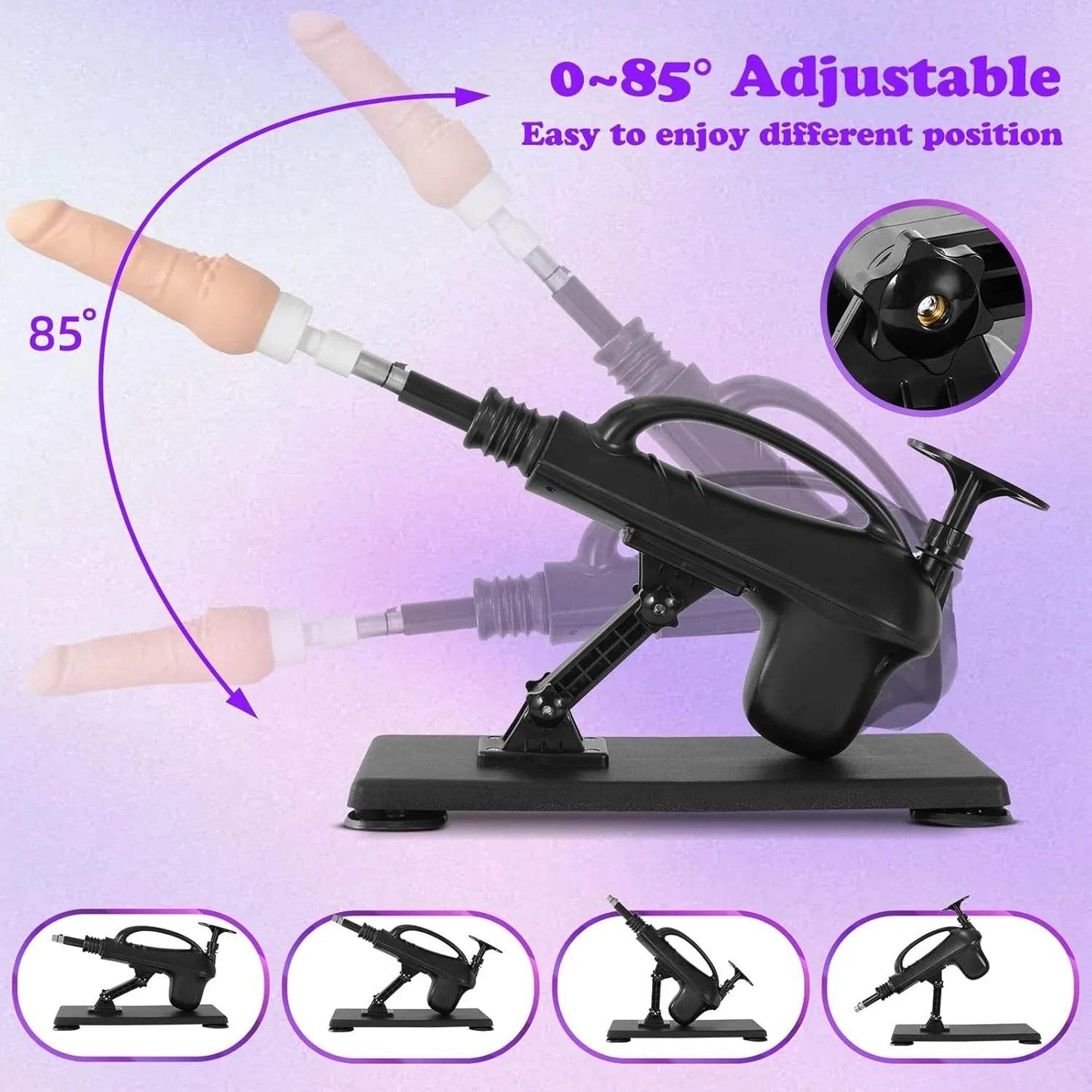 Máquina sexual de consolador de calefacción y vibración con ventosa, dispositivo de empuje automático para punto G y juguetes anales, juguete sexual para adultos, conector 3XLR - Sex Shop 502