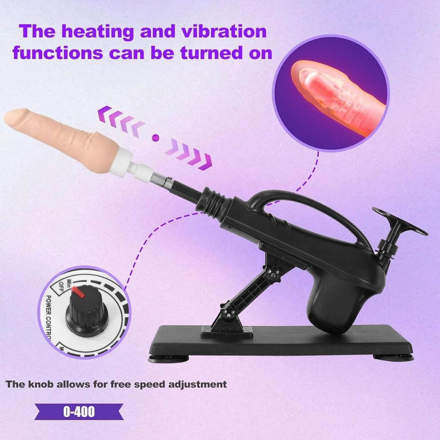 Máquina sexual de consolador de calefacción y vibración con ventosa, dispositivo de empuje automático para punto G y juguetes anales, juguete sexual para adultos, conector 3XLR - Sex Shop 502