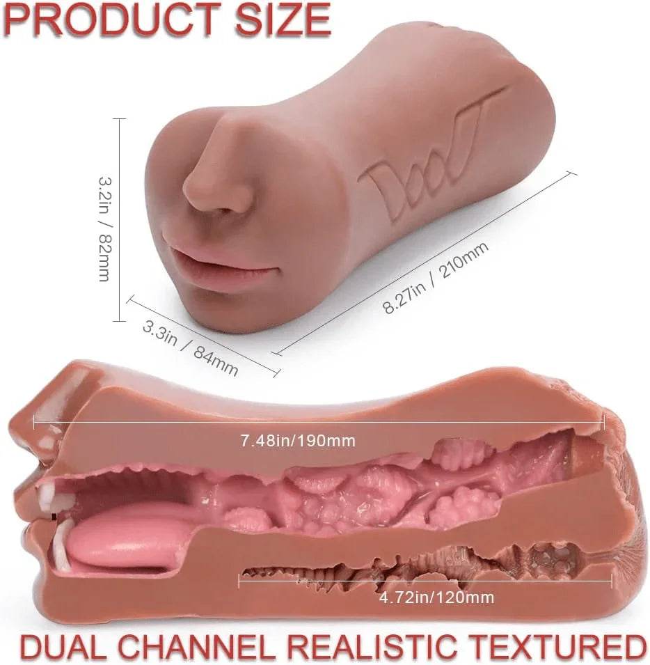 Masturbador masculino , realista 3 en 1 - Sex Shop 502