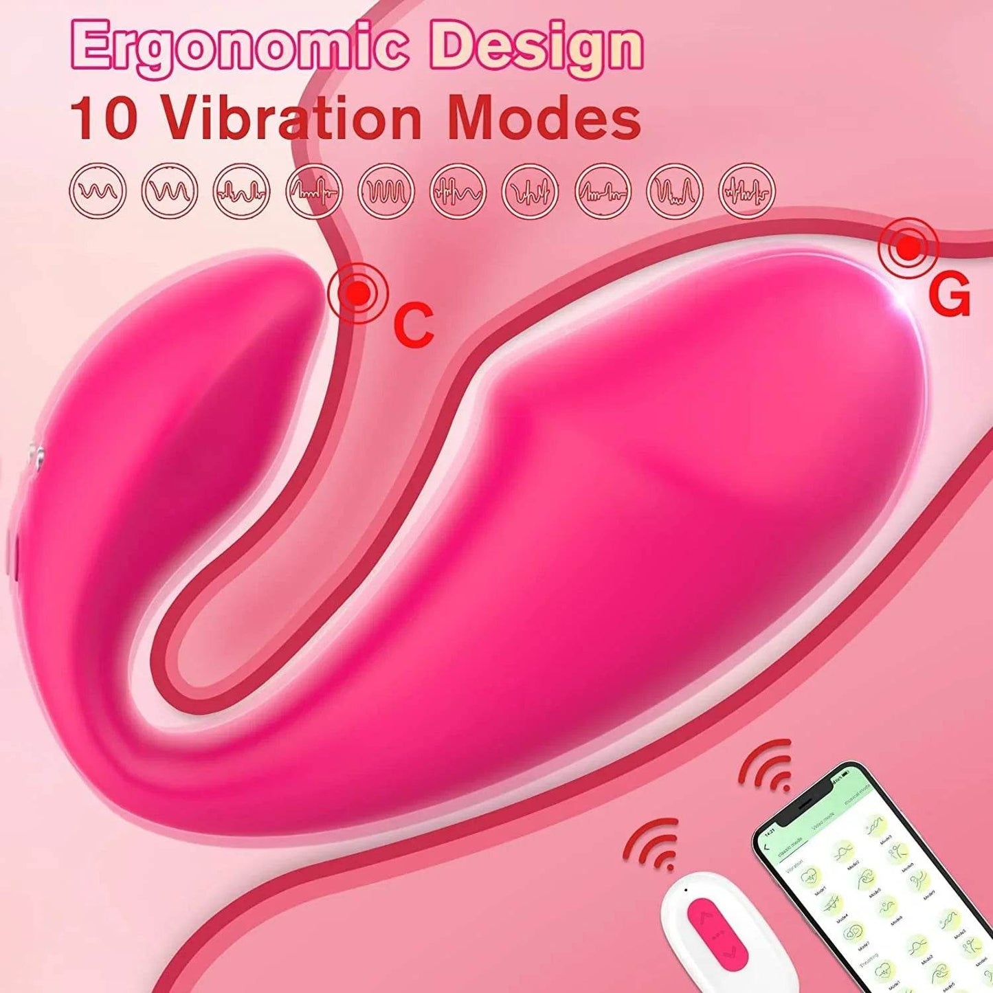 Masturbadores de uso invisible para mujer, por aplicación control remoto inteligente, huevo vibrador inalámbrico - Sex Shop 502