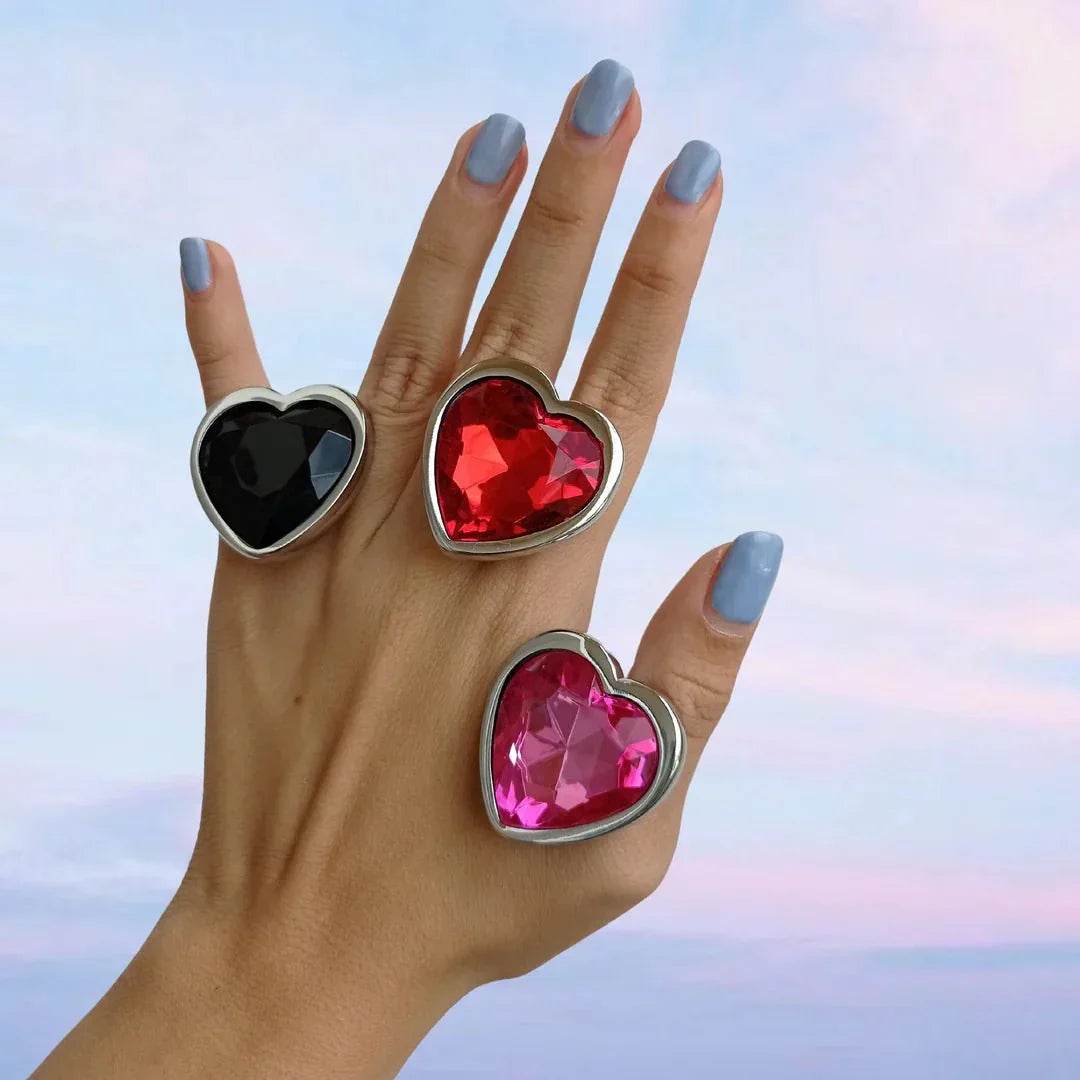 Plug anal metlico en forma de corazn con diamante | Sex Shop 502 Plug anal metlico en forma de corazn con diamante | Sex Shop 502