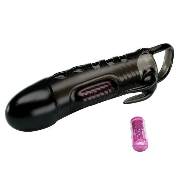 PRETTY LOVE FUNDA PARA PENE CON CONEJO - NEGRA - Sex Shop 502
