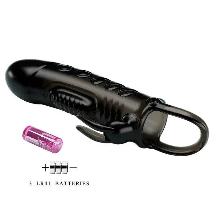PRETTY LOVE FUNDA PARA PENE CON CONEJO - NEGRA - Sex Shop 502