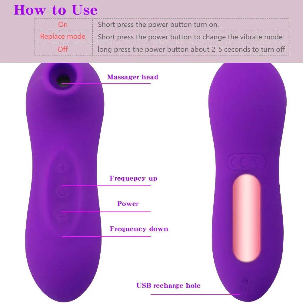 Succionador de clítoris , ventosa vibradora de 8 velocidades - Sex Shop 502