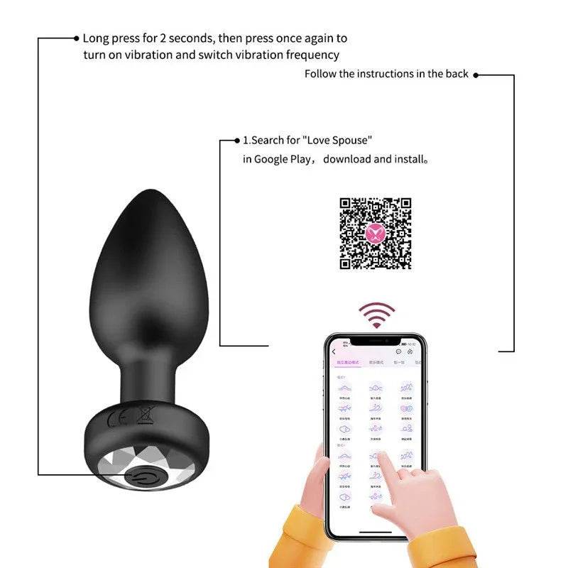 Vibrador Anal con Control por aplicación para hombres y mujeres - Sex Shop 502