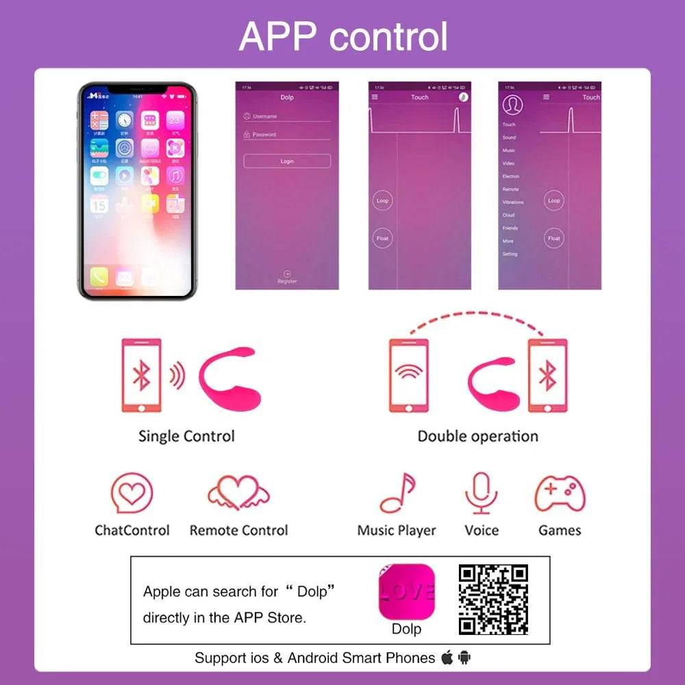 Vibrador con control Bluetooth - Sex Shop 502
