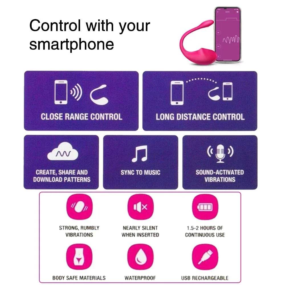 Vibrador con control Bluetooth - Sex Shop 502