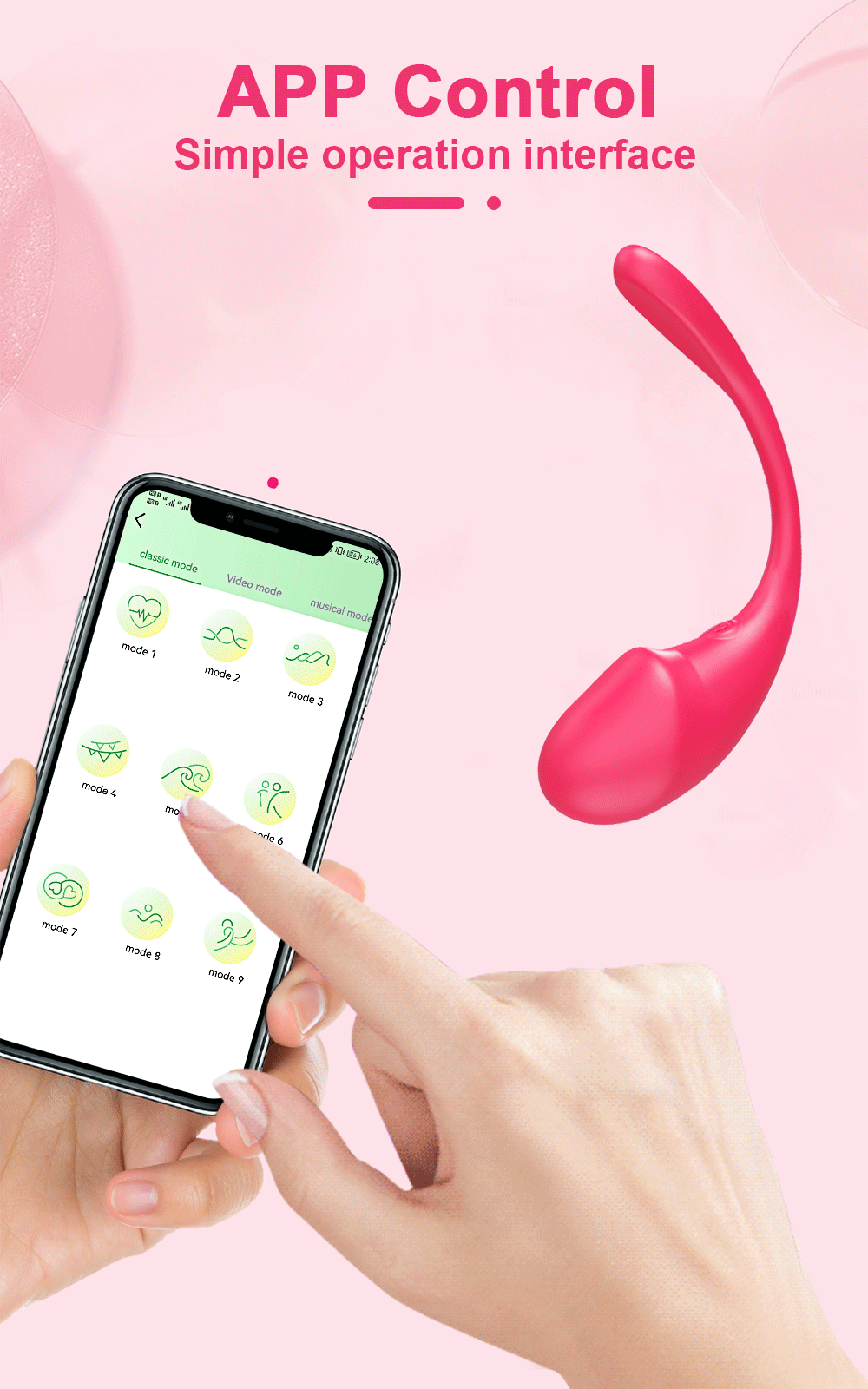 Vibrador con control Bluetooth - Sex Shop 502