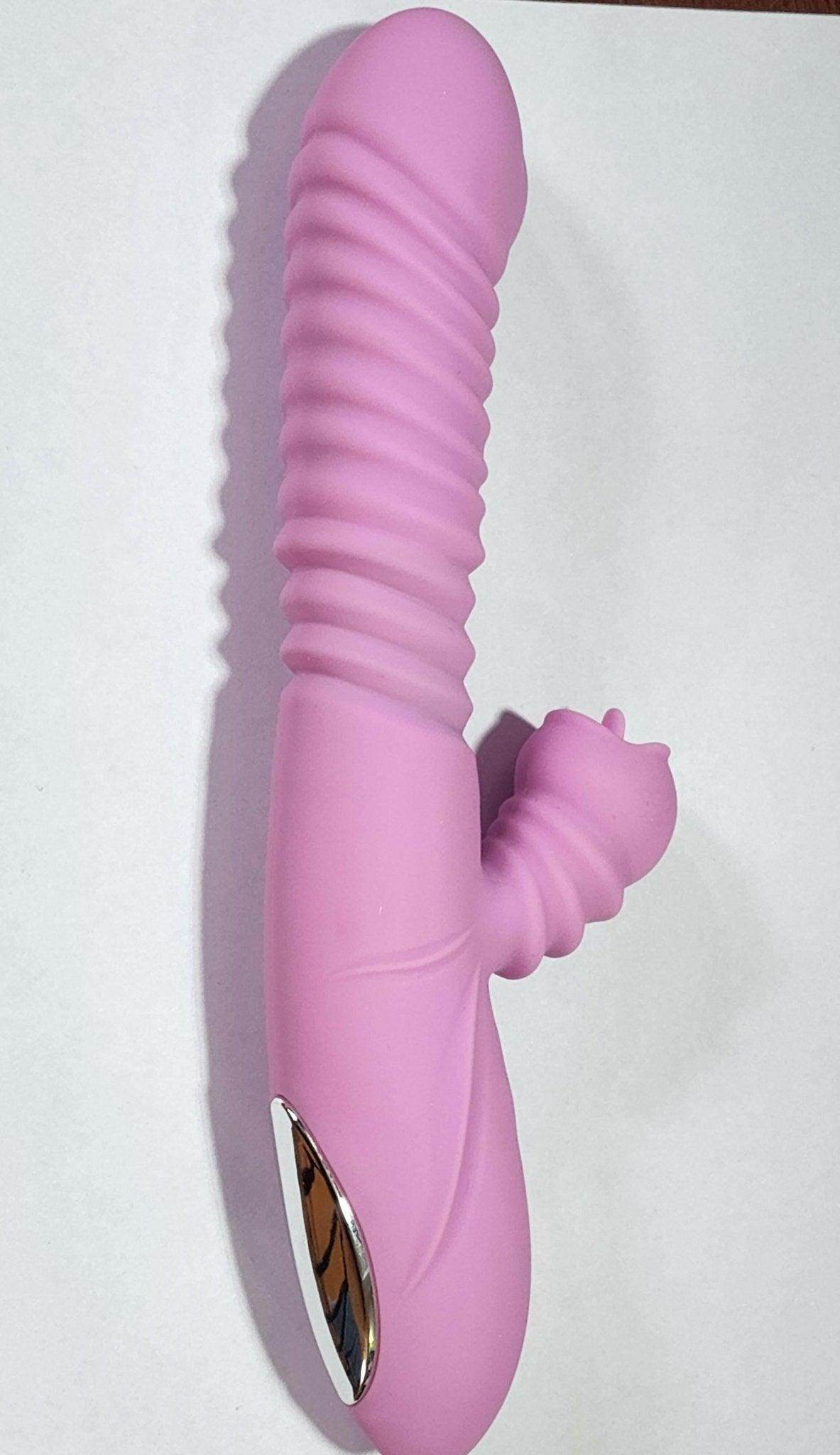 Vibrador con movimiento penetrante y estimulacion de clitoris - Sex Shop 502
