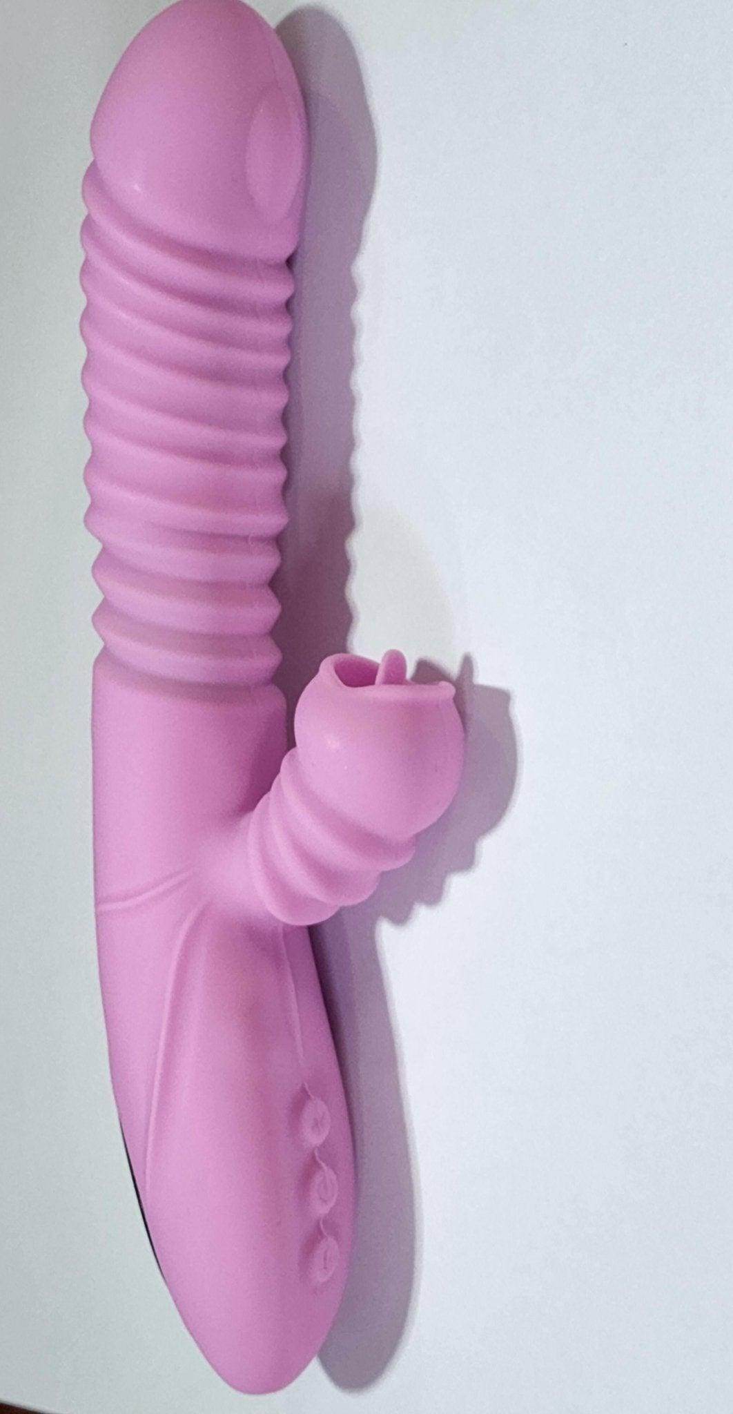 Vibrador con movimiento penetrante y estimulacion de clitoris - Sex Shop 502
