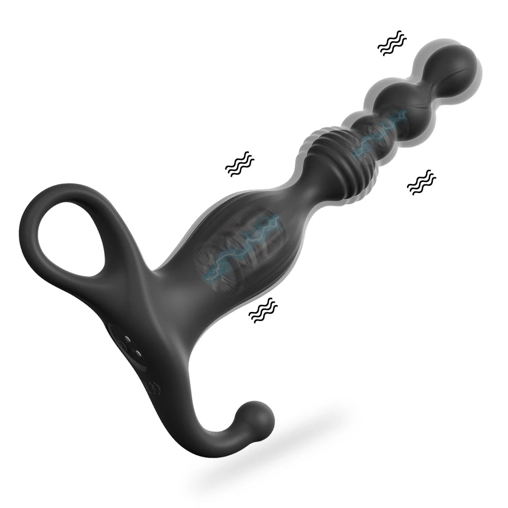 VIBRADOR DE BOLAS ANALES, 10 MODOS DE VIBRACION, RECARGABLE - Sex Shop 502