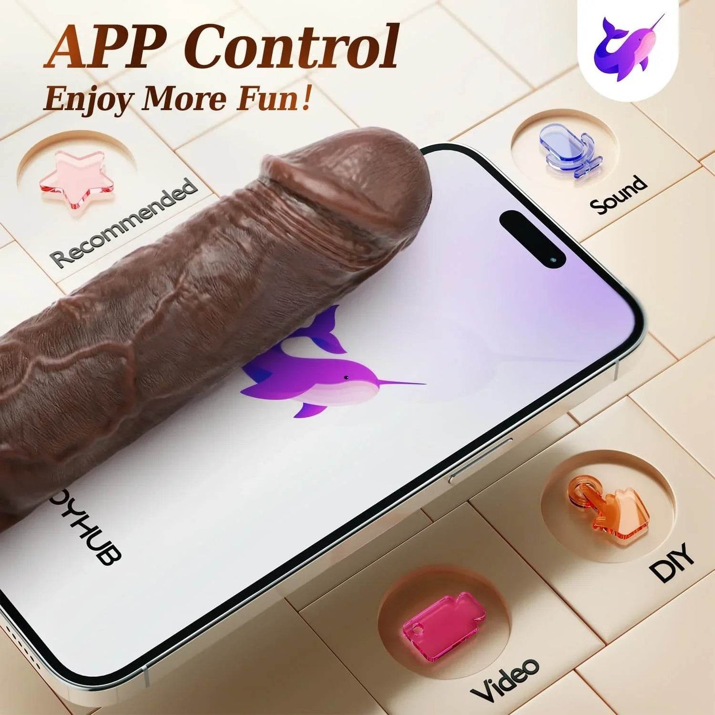 Vibrador de manga para pene, bomba y extensor 4 en 1, aplicación y control remoto, múltiples modos, anillo vibrador elástico para alargar el pene, juguetes sexuales para hombre, parejas, color marrón - Sex Shop 502
