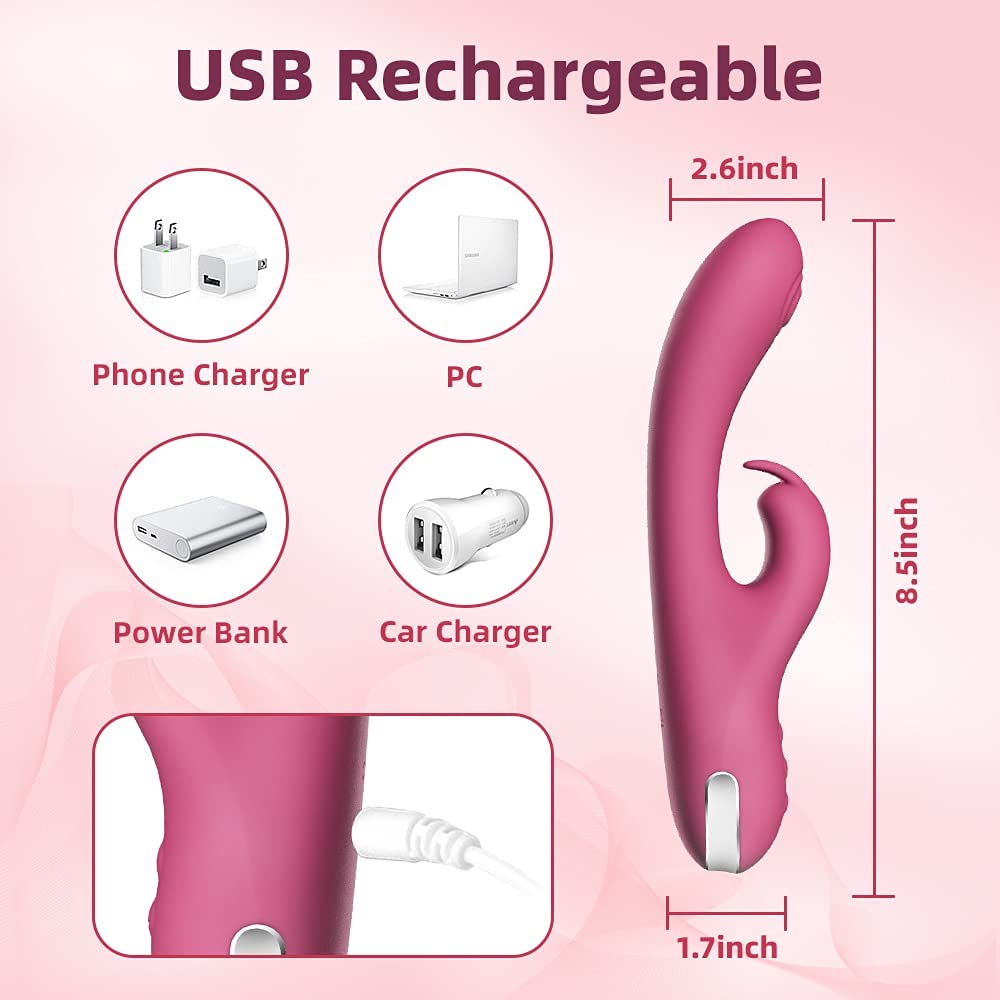 VIBRADOR ESTIMULADOR DE CLITORIS Y PUNTO G - Sex Shop 502